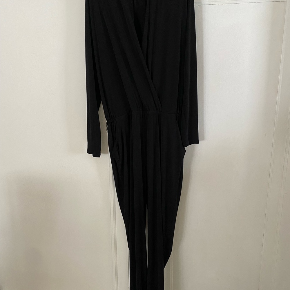 Michael Kors Black Draped Jumpsuit
